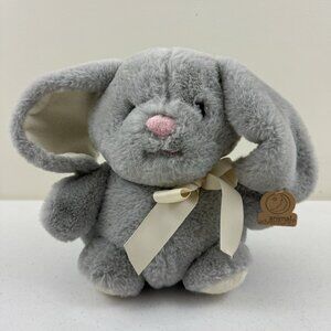 Animal Adventure Bunny Rabbit Plush Toy Stuffed Animal Grey Round Short Legs